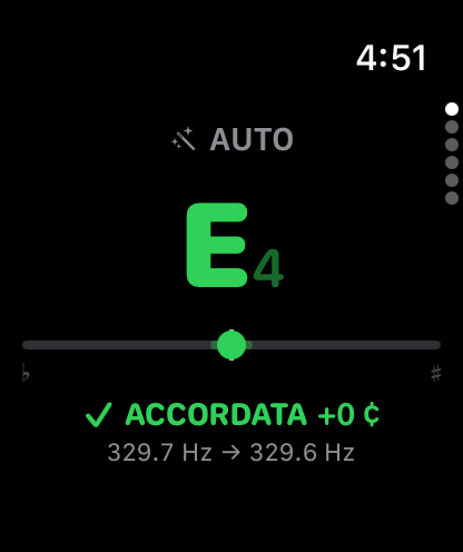 Accordatore di Sound Tools sull’Apple Watch